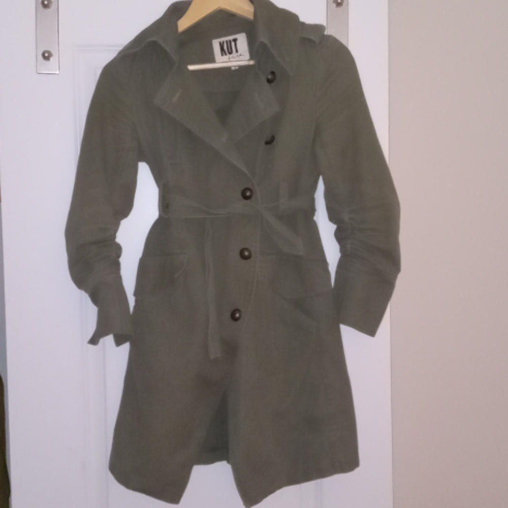 KUT xs trench coat quarter sleeves